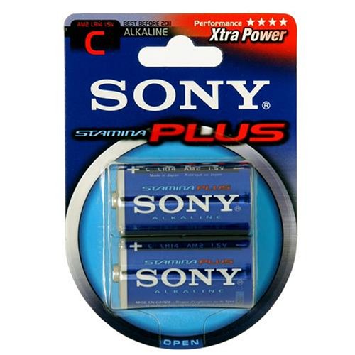 Festplatten: Sony AM 2 B2A 2er Blister Alkaline Stamina Plus Baby C LR14 1,5 V