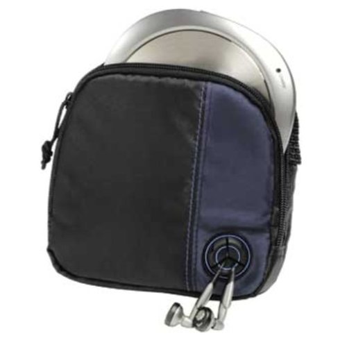 Heimkinosysteme: Hama CD Player Bag f�r Discman und 3 CDs, Schwarz/Blau