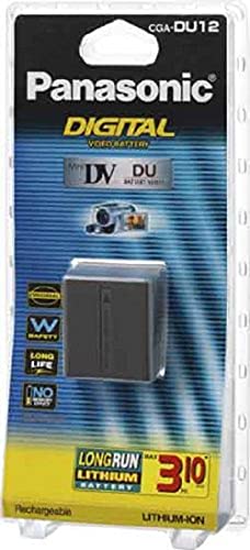 Projektoren: Panasonic CGR-DU12E/1B Lith.-Akku 7,2V/1150mAh f�r NV-GS400,250,150,140,75,35,21,17 VDR-M70,50,30 NV-GS200,120,55,33,22 / NV-GS70,50,30,10