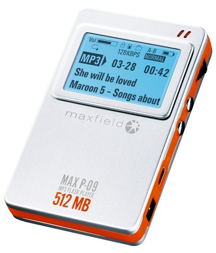 MP3 Player: maxfield MAX P-09 Tragbarer MP3-Player 512 MB mit Sarah Connor - Naughty but Nice auf MMC Karte