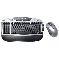 Elektronik und Foto: A-Four Tech KBS-2548RP Tastatur schnurlos 105 Tasten MS W95 D + Wireless Optical Maus Weiss