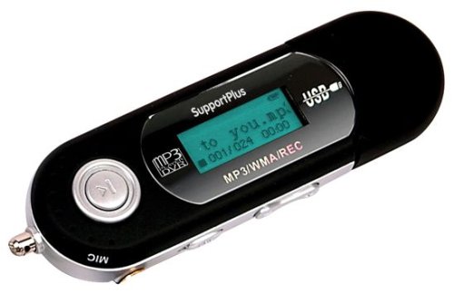 Festplatten: Support Plus Tragbarer SP-MP 322 A MP3-Player 512 MB inkl. USB Flash Drive und Sprachaufnahmefunktion