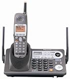 Remanufactured Panasonic KX-TG6500B 5.8 GHz DSS Expandable 2-Line Cordless Phone Answering System (Black)