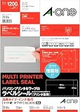 エーワン パソコンプリンタ&ワープロラベル 汎用タイプ・インチ改行 A4判 12面 100シート(1200片) 28184