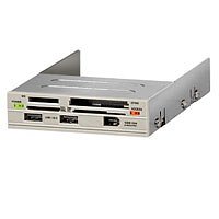 Digitalkameras: Digital Data equip USB 2.0 Frontpanel 3,5 Speicherkartenleser/schreiber 2xUSB2.0/FW CF/MD/MMC/SD/xD/MS/Pro