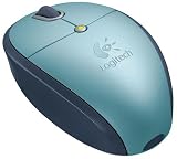 Logitech Cordless Mini Optical Mouse - Mouse - optical - wireless - RF - USB wireless receiver - blue