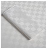 Checkerboard 60-by-84-Inch Oval Tablecloth with 6 Napkins, White