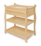 Natural Sleigh Changing Table