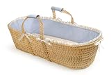 Waffle Grand Moses Basket - Blue