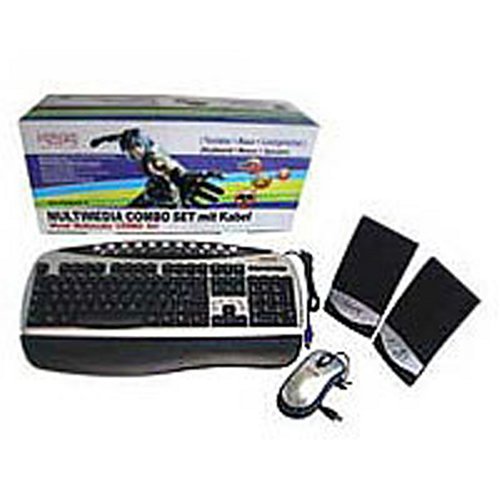 Festplatten: Sansun Multimedia Tastatur Family 3 Tastatur PS/2 105 Tasten D + Optical Maus Silber