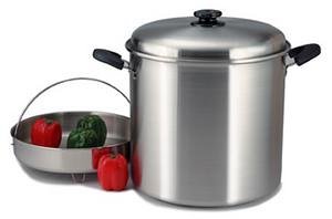 30qt Precise Heat Waterless Stock Pot with steamer basket KTSP30