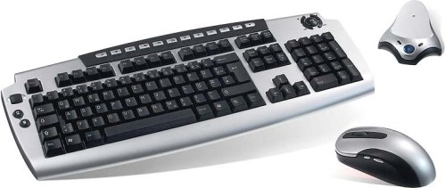 Computerzubeh&ouml;r: X-TENSIONS XK-200 Wireless Rechargeable Deskset (Funk Maus und Tastatur mit Multimediakeys)