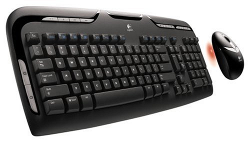 Lautsprecher: Logitech 967561-0102 Cordless Desktop EX 110 Black USB PS/2 Tastatur