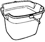 15 Qt. Plastic Rectangular Pail - 15 QT. PLASTIC RECTANGULAR PAIL