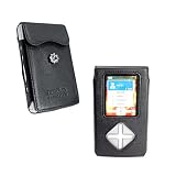 Noreve Tradition BLACK leather case for Toshiba Gigabeat F40 & F60 with removable belt clip and snap closure