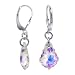 Search : Sensational Swarovski Crystal Sterling Silver Leverback Dangle Earrings