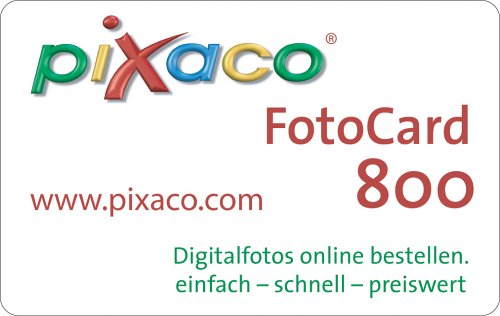 Projektoren: PIXACO Fotocard 800, Prepaid-Gutschein f�r bis zu 800 Fotos und Fotogeschenke: schnell - bequem - preiswert