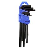 FULLER 130-7610 9-Piece Metric Long Arm Ball Tip Hex Key Set (blue)