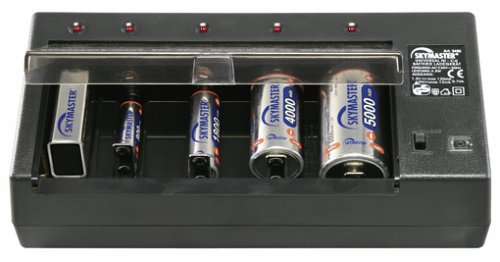 Festplatten: Skymaster Universal-Batterieladeger�t f�r Mono-, Baby-, Mignon-Akkus und 9 V-Block-Akkus
