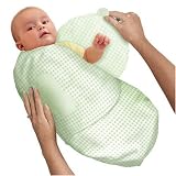 Swaddleme&reg; Adjustable Infant Wrap 100% Cotton Flannel Small, Sage Gingham