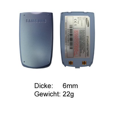 Festplatten: SAMSUNG Akku silber 720mAh Li-Ion f�r SGH-A800