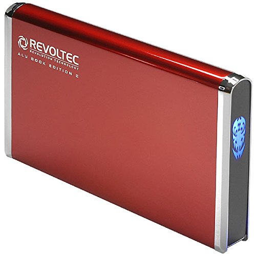 Speicherkarten: Revoltec Laufwerksgeh�use ALU BOOK EDITION 2 2.5 Zoll rot