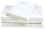 400-Thread-Count 100-Percent Cotton Queen Sheet Set, White