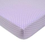 Lavender Dots 100% Cotton Percale Crib Sheet