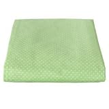 Amy Coe Peanut Mini Dot Crib Sheet - Green and White