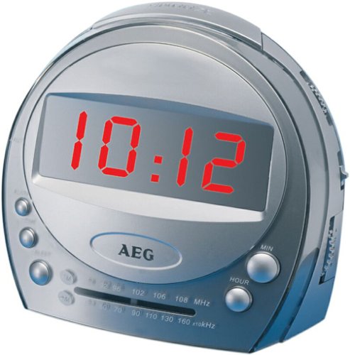 Elektronik und Foto: AEG MRC 4102 Uhrenradio silber