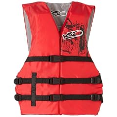 MW Universal Adult Life Jacket Vest - Red & Black