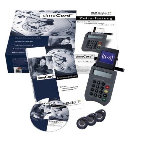 TV Ger&auml;te: timeCard premium Plus Paket RFID Zeiterfassung