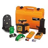 JOHNSON AccuLine Pro 40-6540 Automatic-Leveling Rotary Laser Level with GreenBrite Technology and Vertical Mounting Bracket
