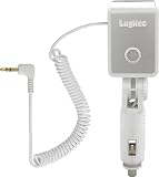 Logitec 充電機能搭載車載用FMトランスミッター Dialive (ホワイト/シルバー) LAT-FM100USV