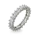 Sparkling Diamond CZ Princess Cut Eternity Band