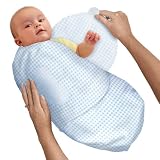 Swaddleme&reg; Adjustable Infant Wrap 100% Cotton Flannel Large Blue Gingham