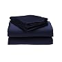 Royal Opulence 100% Woven Polyester Satin Full Sheet Set, Navy