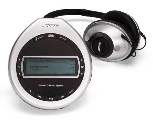 Kamerazubeh&ouml;r: BOSE TRIPORT CD MUSIC SYSTEM MP3/CD-Player in silber/schwarz