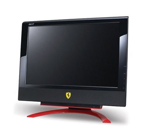 Elektronik Und Foto: Acer F-20 20 Zoll TFT Monitor schwarz, rot, anthrazit DVI mit TV Tuner (Kontrast 800:1, 8 Ms Reaktionszeit)