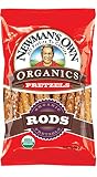 Newmans Own Organics Pretzels, Salted Rods, 8-Ounce Bags (Pack of 12)