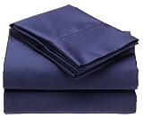 Distinctive Home 600-Thread-Count Egyptian Cotton Queen Sheet Set, Cobalt Blue