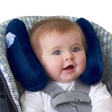 Cradler&reg; Adjustable Head Support For Newborns To Toddlers Navy With Puppy Applique