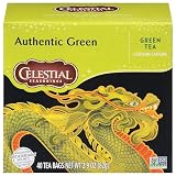 Celestial Seasonings Authentic Green Tea, Tea Bags, 40-Count Boxes (Pack of 6)
