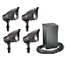 Malibu 4-Pack Electric Landscape Lights plus 300-Watt Power Pack/Timer, Black #CL10304T
