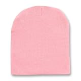 Short Beanie - Scull Cap Style - Light Pink