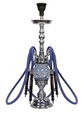 34" Silver Pearl 4-Hose Rotating Egyptian Hookah ~ NEW