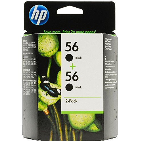 Heimkinosysteme: Hewlett Packard C9502AE#241 Tintenpatrone Nr. 56 schwarz 2er Pack