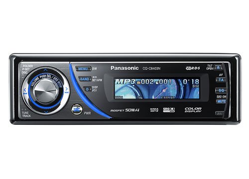 Projektoren: Panasonic CQ-C 8403 N CD-MP3-Tuner schwarz/ blau