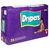 Drypers Mega Baby Diapers, Size4, Case Pack, Four - 52 Count Packs (208 Diapers)