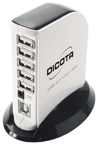 Digitalkameras: Dicota Tower 2.0 7-Port HUB USB 2.0 speziell f�r Notebooks
